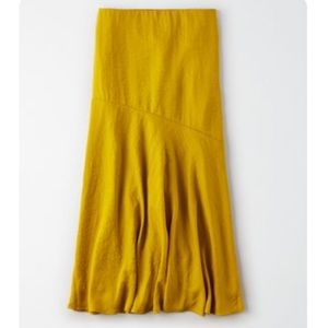 American Eagle High Waisted Slip Midi Skirt